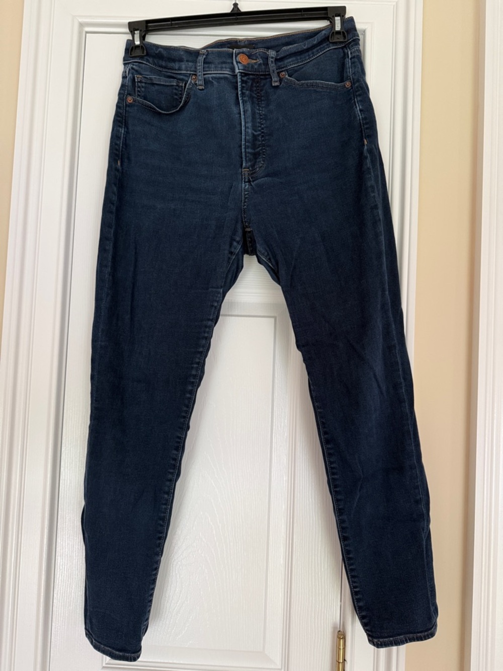 Express Women's Skinny Jeans - Dark Blue